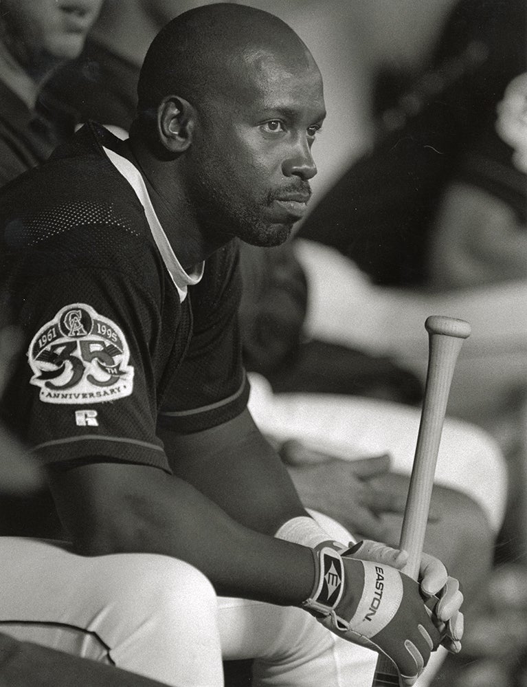 Chili Davis in Angels dugout